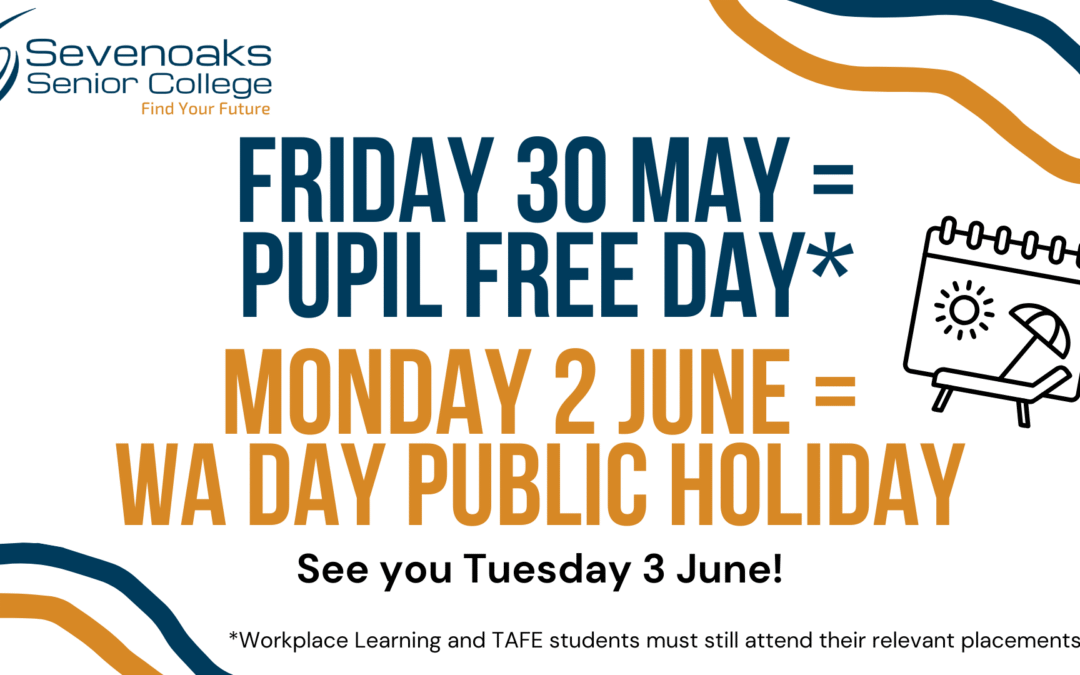 School Development Day & WA Day Public Holiday – Campus Closure